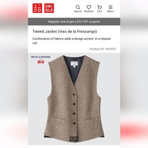 Tweed Vest (Ines de la Fressange for Uniqlo)